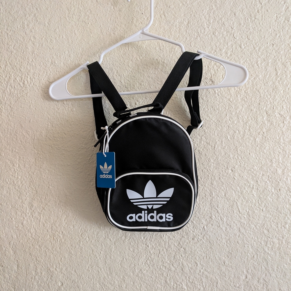Adidas Black and White Mini Backpack